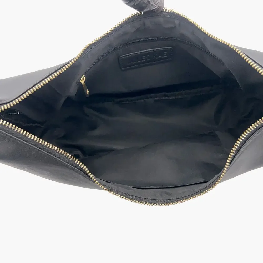 JULES KAE Zola Vegan Leather Hobo Bag (Black)